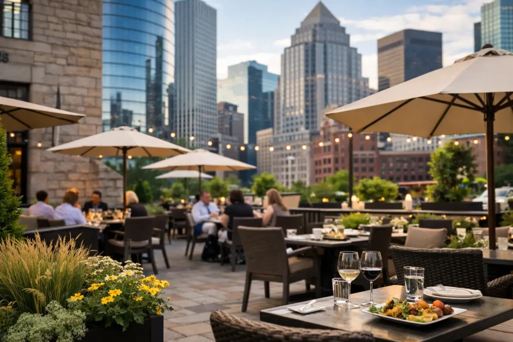 Outdoor Patio Dining Boston Financial District